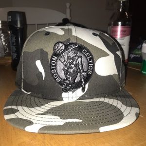 Boston Celtics camo New Era fitted hat 7 1/8